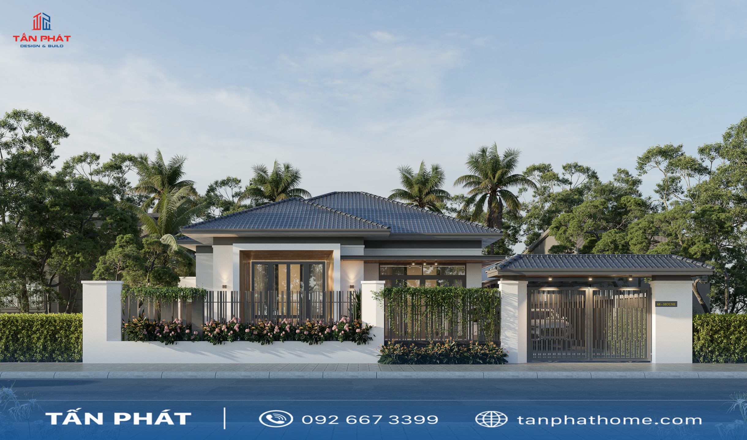 Nhà Phố hiện đại 1 tầng- Anh Huân-Hải Phòng