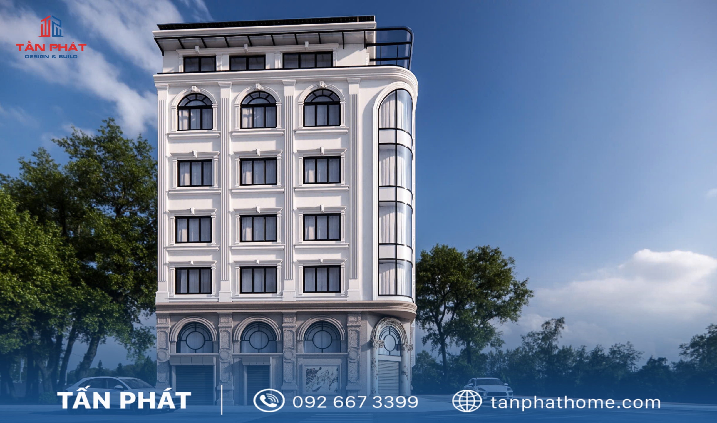 Nhà ở kết hợp kinh doanh phong cách tân cổ điển 6 tầng 1 hầm 1 lửng-Anh Luân-Hà Nội